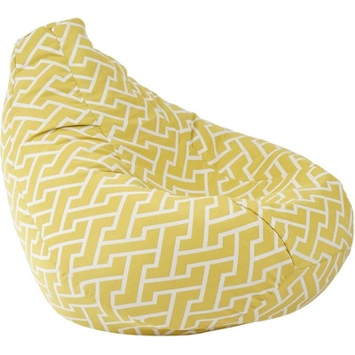 PUFRELAX Пуф круша, Nirvana Hobbit, Zippity Yellow, Перящ се калъф, Пълнеж от полистиролни перли, 220л (PUF-G-NH-PT-ZIY)