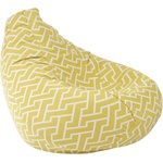 PUFRELAX Пуф круша, Nirvana Hobbit, Zippity Yellow, Перящ се калъф, Пълнеж от полистиролни перли, 220л (PUF-G-NH-PT-ZIY) - topmall
