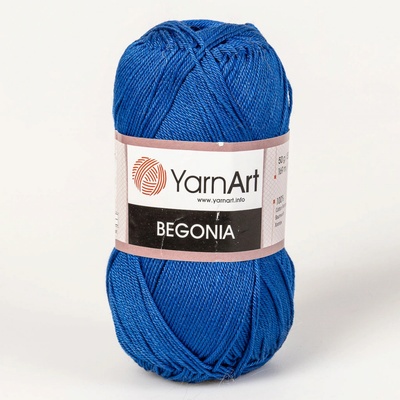 YarnArt Pletací / háčkovací příze BEGONIA 4915 námořnická modrá, jednobarevná, mercerovaná, 50g/169m