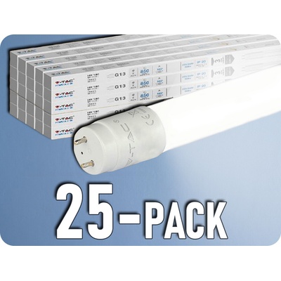 V-TAC T8 LED trubica 9W, 850lm, G13, 60cm, plast/25-PACK! Denná biela