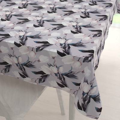 Biante ubrus PML-034 Bílé tulipány na šedém 100x140 cm