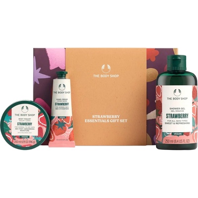 The Body Shop Комплект Strawberry - Душ гел, Мляко за тяло и Крем за ръце, 250 + 200 + 30 ml