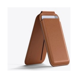 Satechi Vegan-Leather Magnetic Wallet Stand (iPhone 12/13/14/15 all models) - Brown (ST-VLWN) - iStore