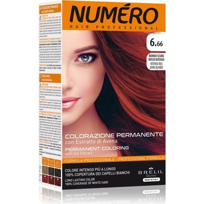 Brelil Numéro Coloring farba na vlasy 6.66 Intense Red Dark Blonde 125 ml