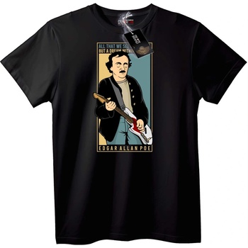 NOONEBRAND Тениска Едгар Алан По Музика - L, Black