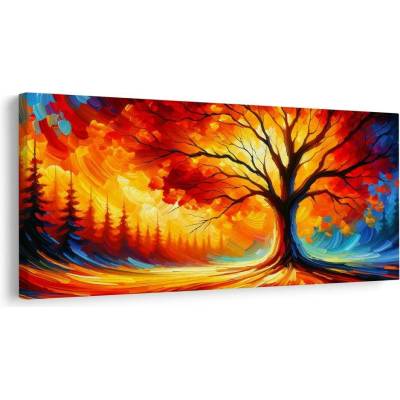 Obraz podzimní strom života - 60x30