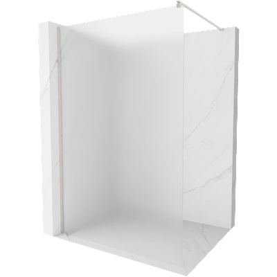 Mexen Kioto душ-параван Walk-in 90 x 200 см, матово стъкло 8 мм, четкан никел - 800-090-101-97-30 (800-090-101-97-30)