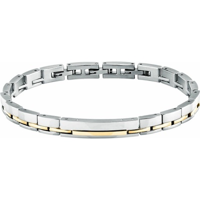 Trussardi Stylový ocelový bicolor náramek T-Steel TJAXV04
