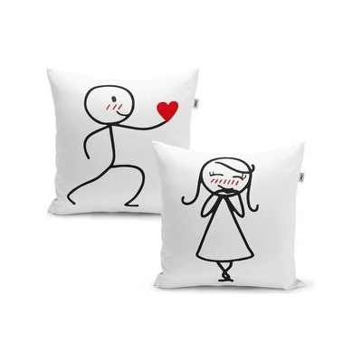 Sablio Polštáře On a ona 3 2ks 40x40