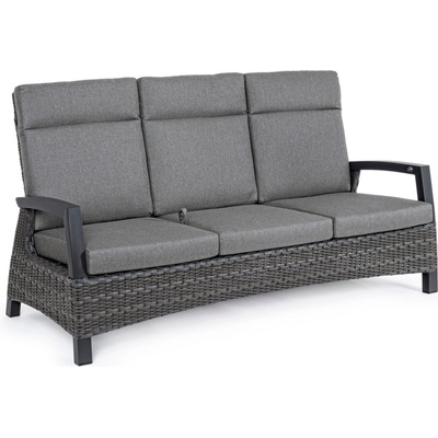 Bizzotto Диван Britton антрацит JX55, 3 места с възглавници (0661852)