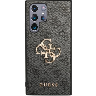 GUESS Гръб Guess PU 4G Metal Logo Case за Samsung Galaxy S23 Ultra - Сив