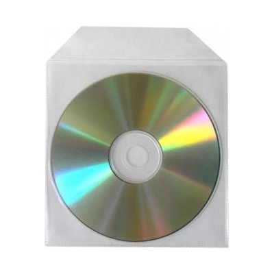Obálka na 1 ks CD, polypropylen, průsvitná, s nelepicí klopou, 100-pack, cena za 1 ks