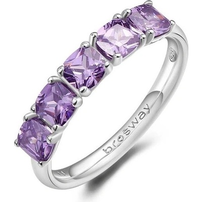 Brosway strieborný prsteň Fancy Magic Purple FMP24