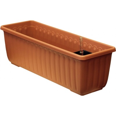 Plastia Samozavlažovací truhlík SIESTA LUX 60x20x19 cm terakota – Hledejceny.cz