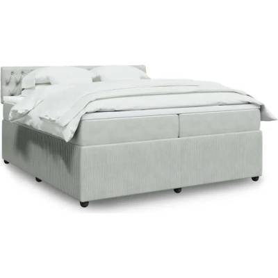 vidaXL 11461.3287836 Boxspring postel s matrací světle šedá samet