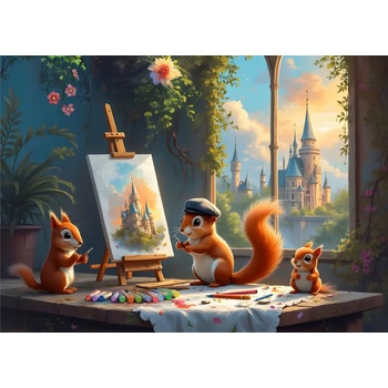 Bluebird Puzzle - Puzzle The Squirrels' Workshop - 500 piese
