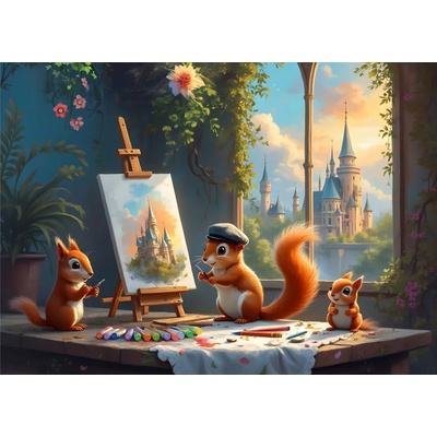 Bluebird Puzzle - Puzzle The Squirrels' Workshop - 500 piese