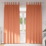 Pure Line Home Плътни завеси в цвят теракота с текстилни гайки (уши), 2 бр. , 140 x 245 см