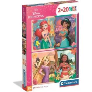 Clementoni Clementoni: Disney Принцеси пъзел - 2 в 1 (24092)