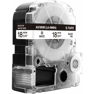 Tonery Náplně Kompatibilní páska s Epson AS18KW 18 mm x 8 m cerný tisk /bilý podklad