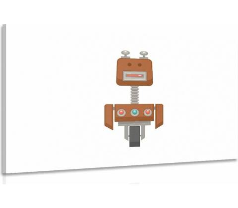 Obraz robot v hnedej farbe