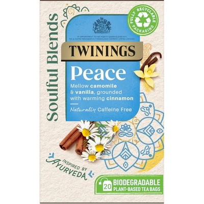 Twinings čaj SOULFUL BLENDS PEACE s heřmánkem vanilkou čajem rooibos a skořicí 20 sáčků 40 g