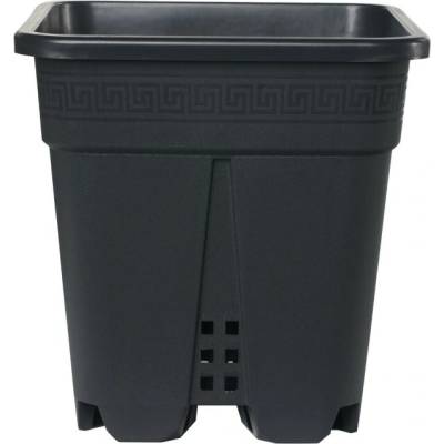 TEKU Super Vega Black čtyřhranný kvetináč, 30,5x30,5x30,5cm