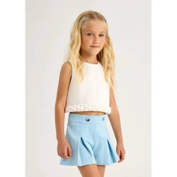 Mayoral Панталон къс пунто рома в небесносин цвят за мини момиче Майорал