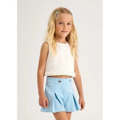 Mayoral Панталон къс пунто рома в небесносин цвят за мини момиче Майорал