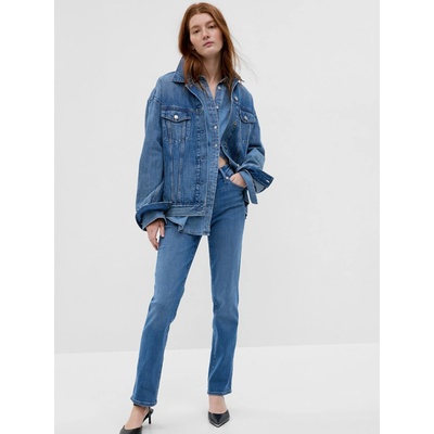 GAP Džíny straight Mid Rise Classic Washwell Modrá