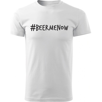 Trikíto Pánské tričko #BEERMENOW Bílá