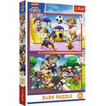 Trefl Puzzle - 2x24 - Dog Play Day - Paw Patrol Trefl 34434