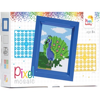 Image 1 of Pixelhobby Мозайка с рамка и пиксели Classic, Pixelhobby - Паун (31252)