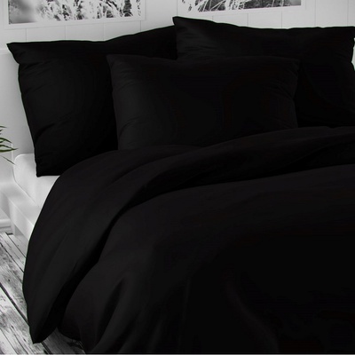 Kvalitex satén obliečky Luxury Collection čierna 140x220 70x90