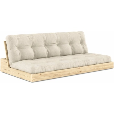 Karup Design ľanová rozkladacia pohovka 196 cm Base sivo-béžová