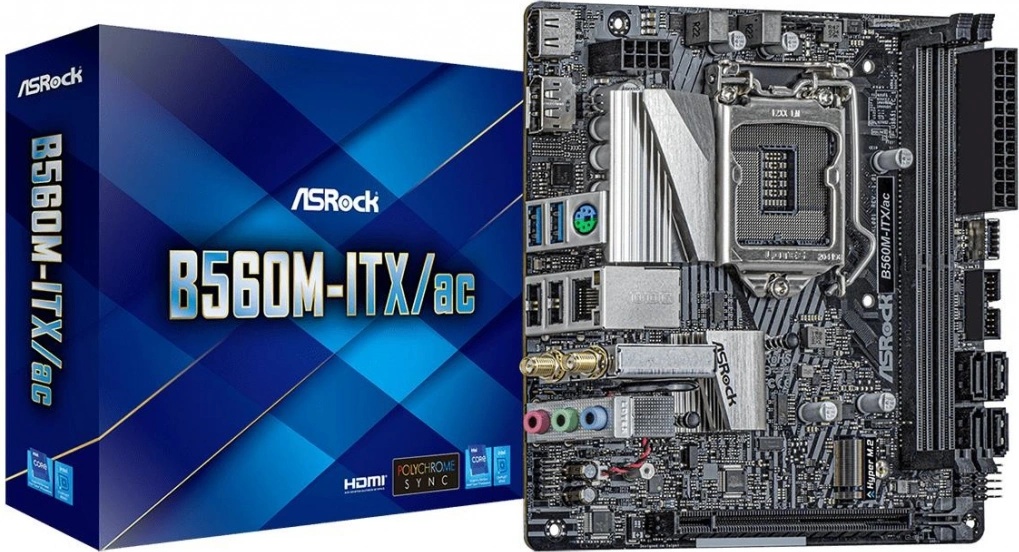 ASRock Intel B560M-ITX⁄AC B560 Motherboard 0 LGA B560M-ITX⁄ac ITX