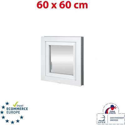 Okna Hned Plastové okno 600 x 600 mm bílé otevíravé i sklopné levé