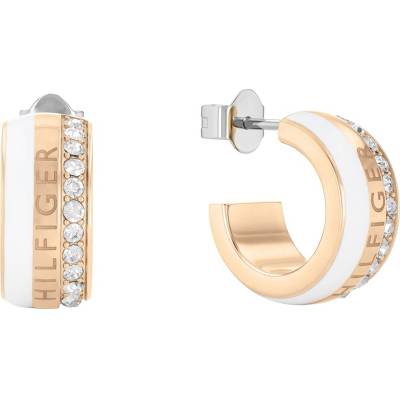 Tommy Hilfiger Krásne pozlátené kruhy Mesh Charm 2780625