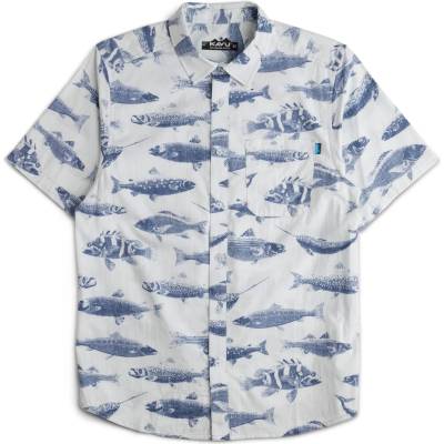 KAVU Мъжка риза с копчета KAVU Topspot Shirt - Big Blue Fish - размер XL (033-3156-0114)
