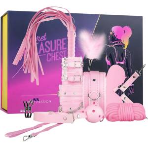 Secret Pleasure Chest - напреднал BDSM комплект - 14 части (розов)