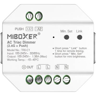 TRIAC stmievač 230V, RF 2.4GHz + PUSH, 300W