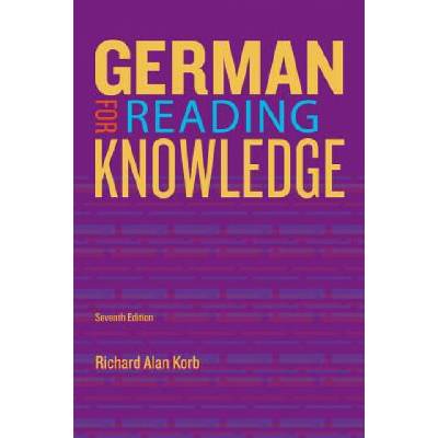 German for Reading Knowledge Korb Richard Columbia University