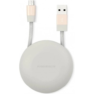 Vonmahlen USB-A към microUSB 2.0  летен кабел за устройства с USB-C  орт (100 см) - Vonmahlen Premium Cable USB-A to microUSB (розово злато) (E070P0006)