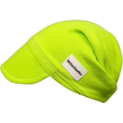dětský šátek na hlavu s kšiltem neonově zelený