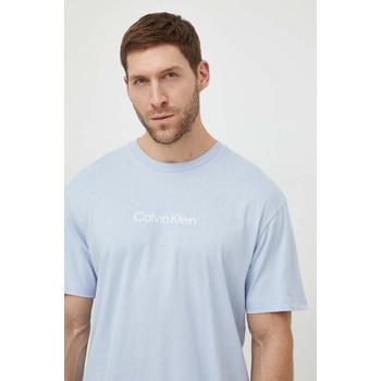 Calvin Klein Памучна тениска Calvin Klein в синьо с десен K10K111346 (K10K111346)