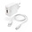Hama 00201626 "QC 3.0" USB с Type-C кабел (19, 5 W), бял комплект зарядно устройство fic e3 (00201626)