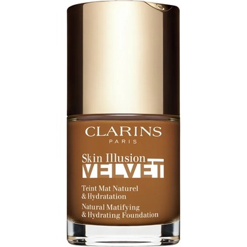 Clarins Skin Illusion Velvet течен фон дьо тен с матов завършек с подхранващ ефект цвят 118.5N 30ml