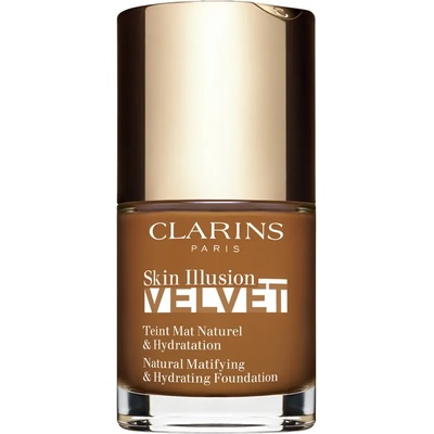 Clarins Skin Illusion Velvet течен фон дьо тен с матов завършек с подхранващ ефект цвят 118.5N 30ml