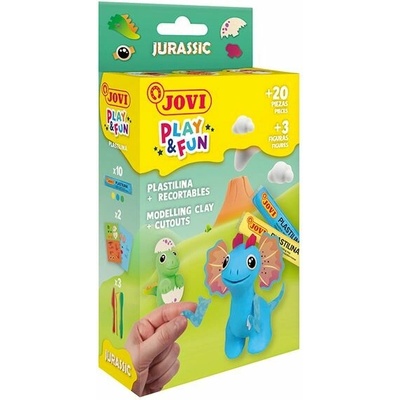 Jovi Sada plastelína PLAY&FUN MINI 20 ks Jurassic