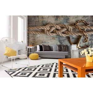DIMEX ART Самозалепваща се флизелинова фототапета възел на стара карта 375 x 250 см
